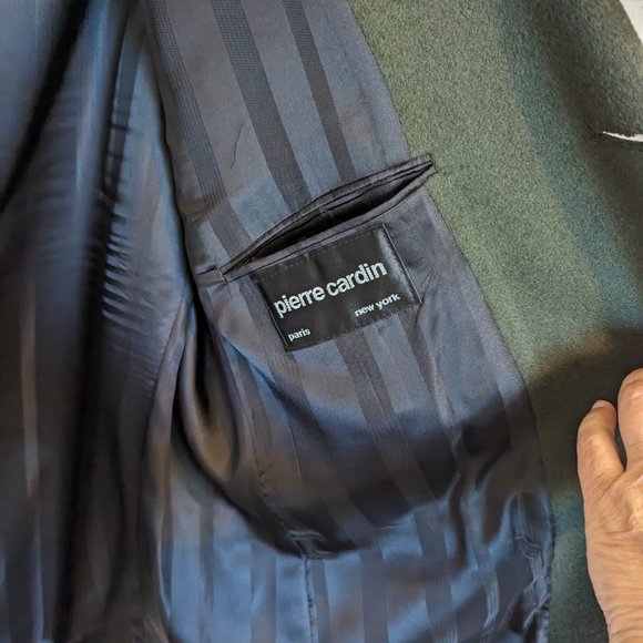 100% CAMEL HAIR | Vintage Pierre Cardin Sports Coat | 46L | HUNTER GREEN | EVC - Picture 11 of 13
